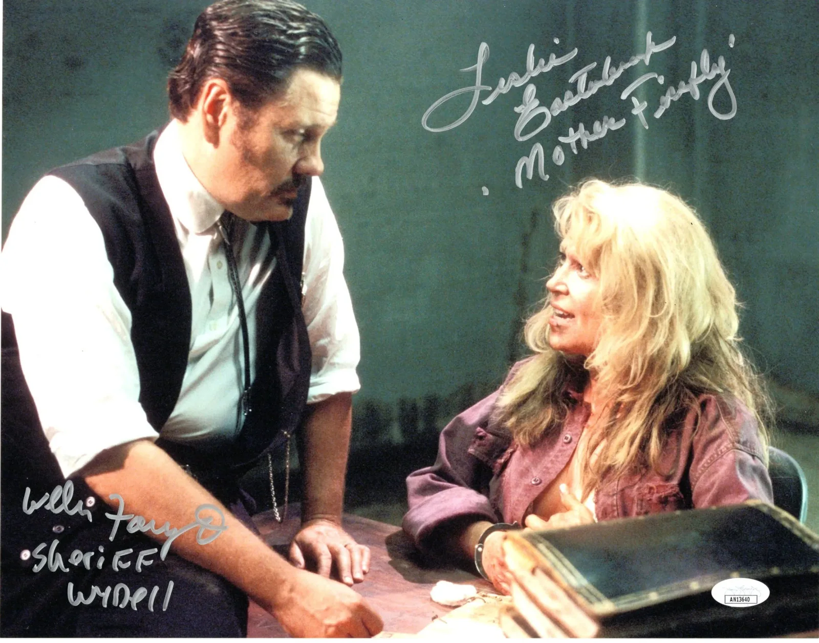 Leslie Easterbrook & William Forsythe — Leslie Easterbrook & William Forsythe signed 11x14 Photo JSA Authentication