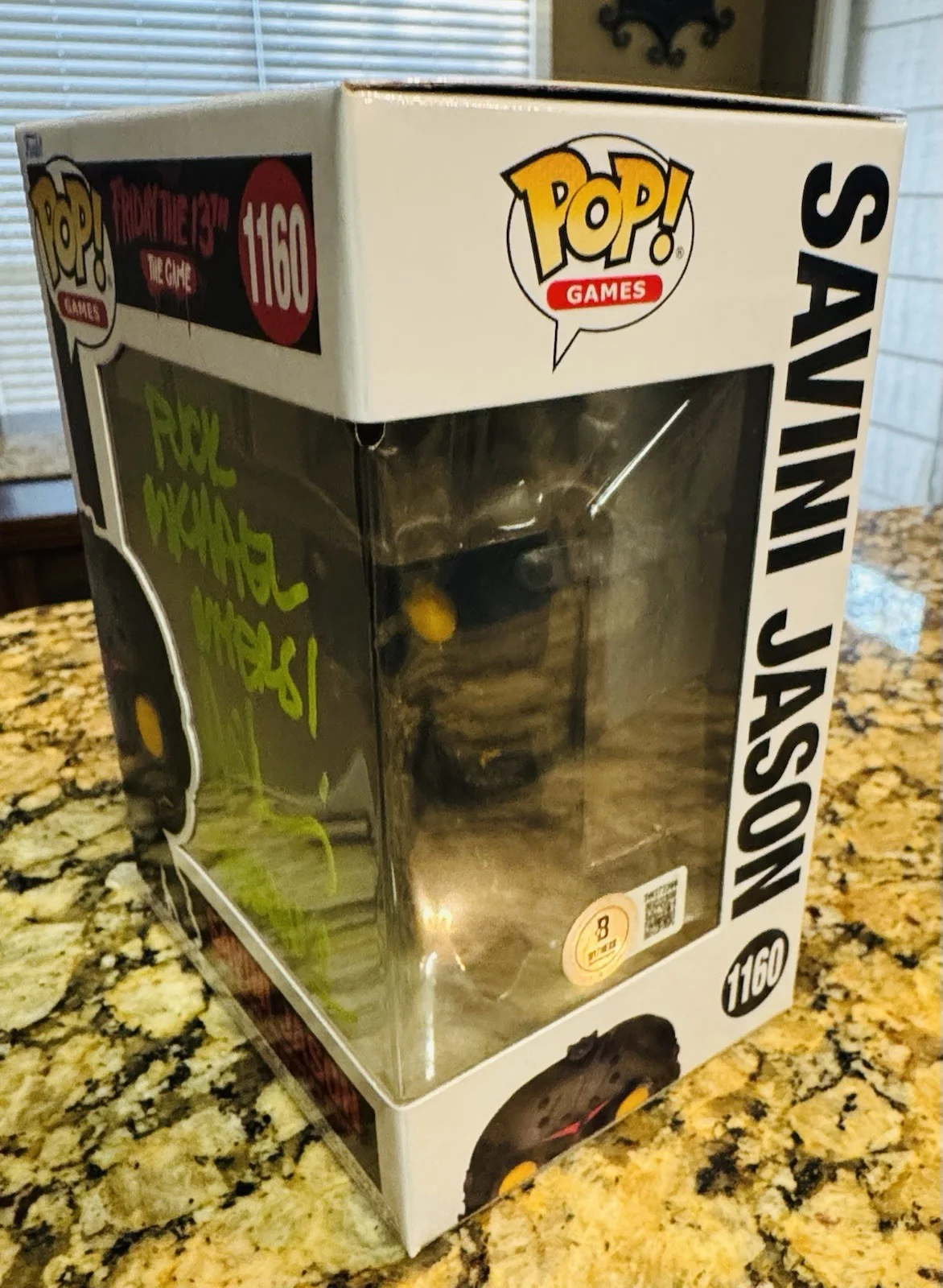 Jason Voorhees Savini Funko Pop Signed Ari Lehman Beckett W/ F Michael Myers, изображение 3