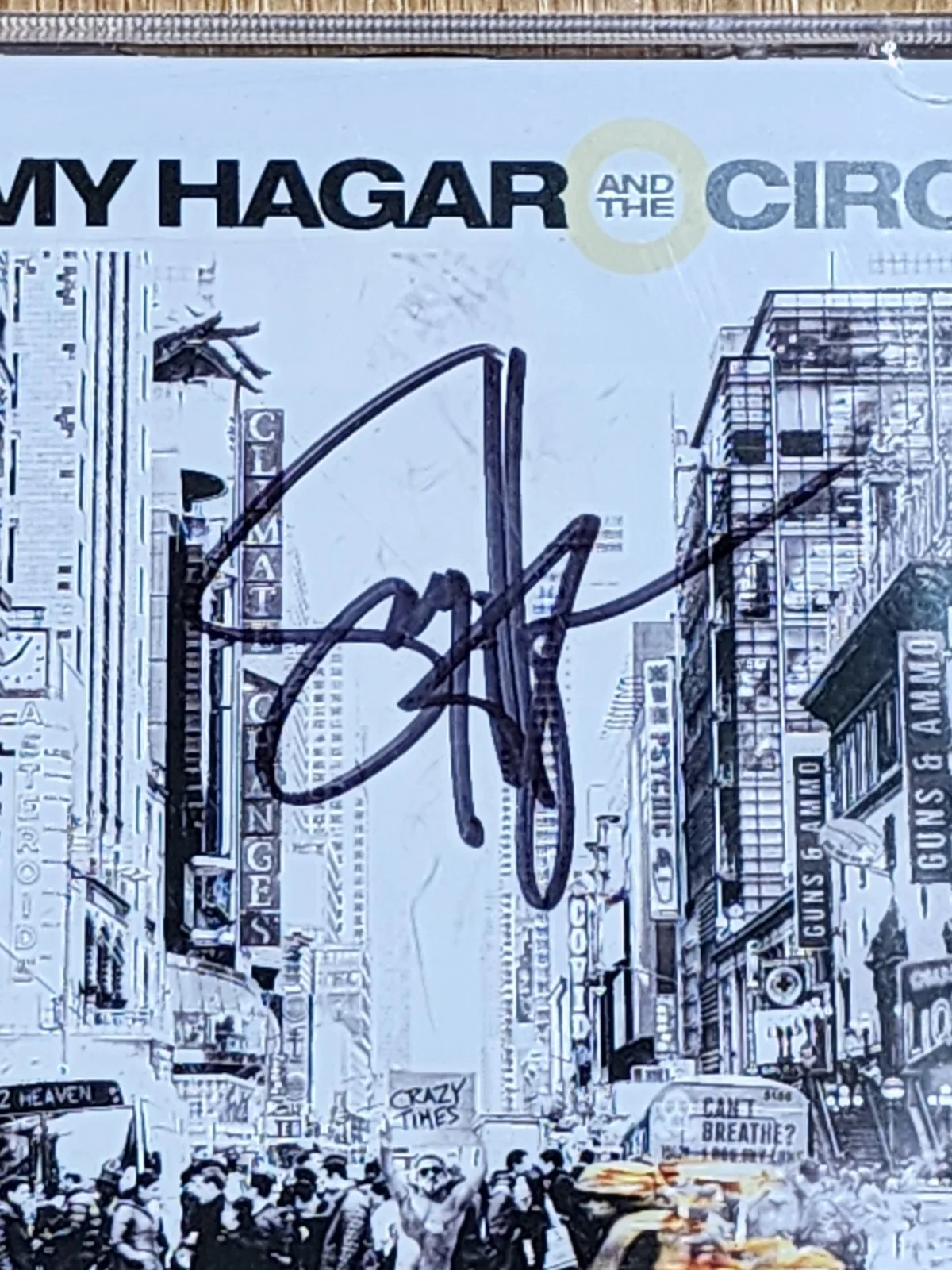 Sammy Hagar and The Circle 🎸 Signed Autographed 🔥 Crazy Times CD Red Rocker, image 2