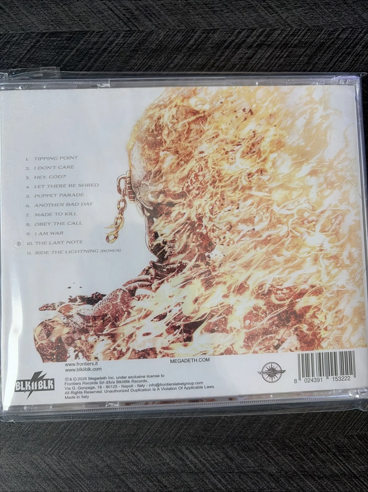 Megadeath Self Titled Signed Autograph CD, image 2