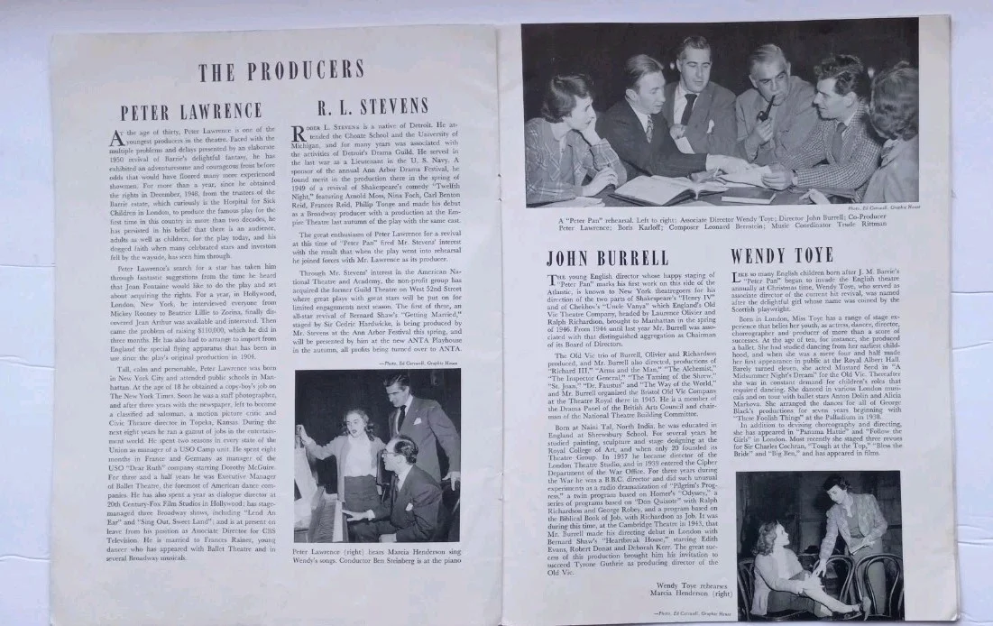 Peter Pan Playbill Program 1951 Boris Karloff Jean Arthur, image 5