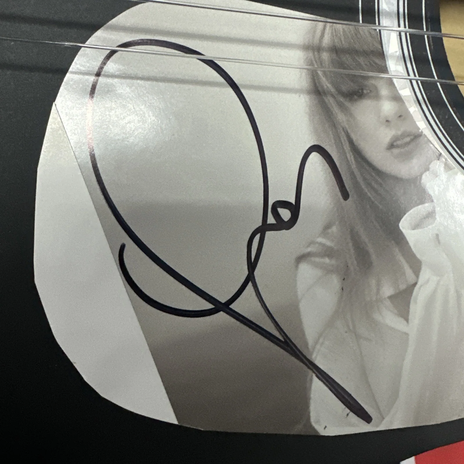 Taylor Swift Autographed Black Acoustic Guitar Signed JSA COA, image 2