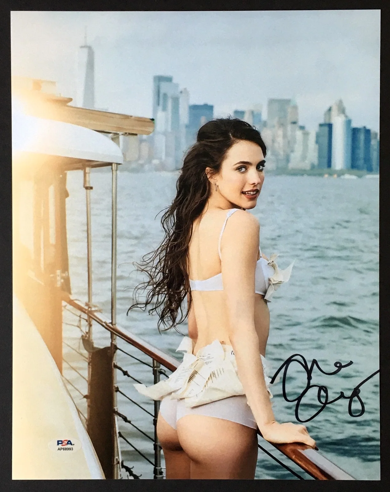 Margaret Qualley — MARGARET QUALLEY SIGNED 11x14 PHOTO PSA DNA AUTOGRAPH PHOTOSHOOT BIKINI