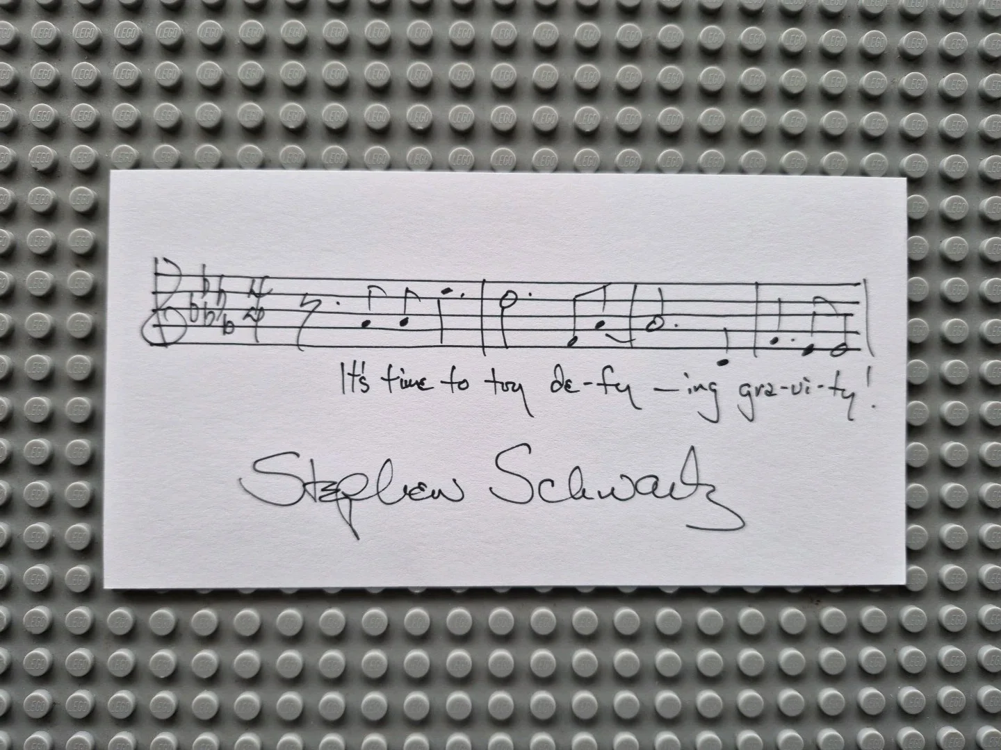 Stephen Schwartz — Stephen Schwartz AMQS, From WICKED " Defying gravity " Signed autographed, image 2