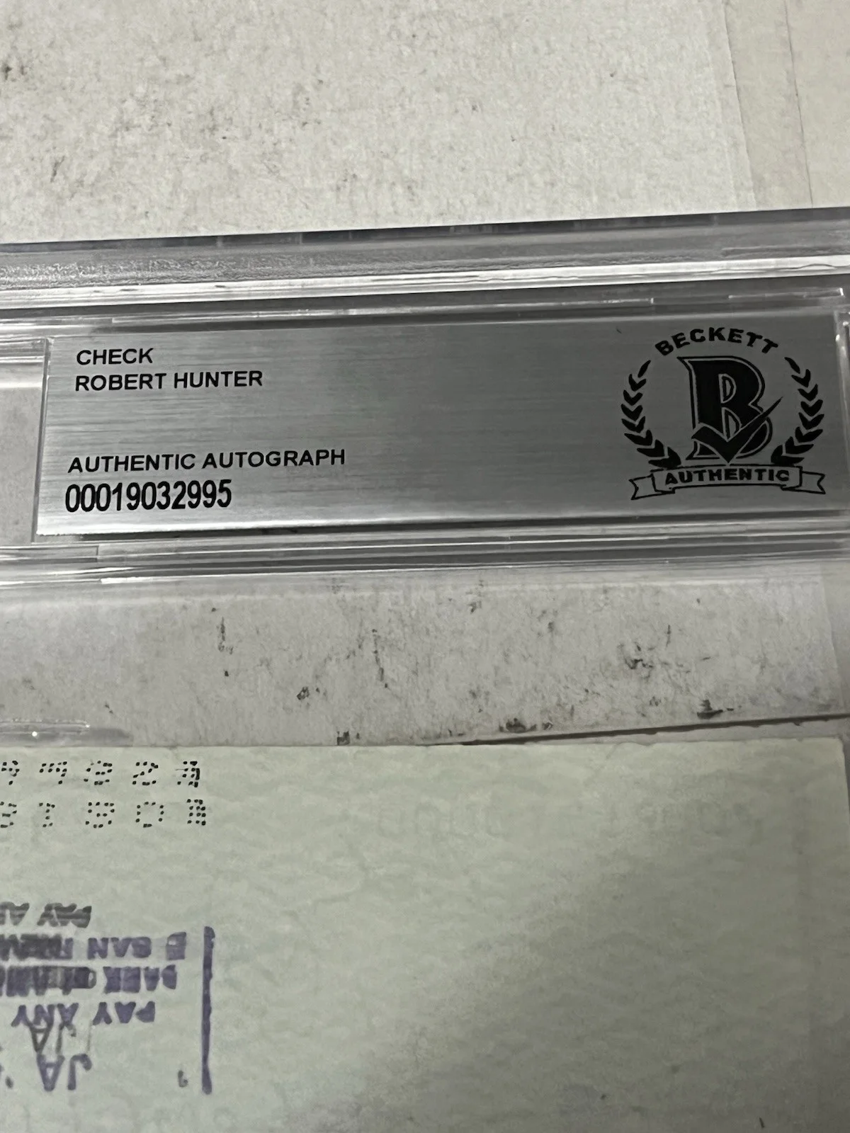 Grateful Dead Signed Robert Hunter Endorsed Relix Records Check Beckett Encased, image 5