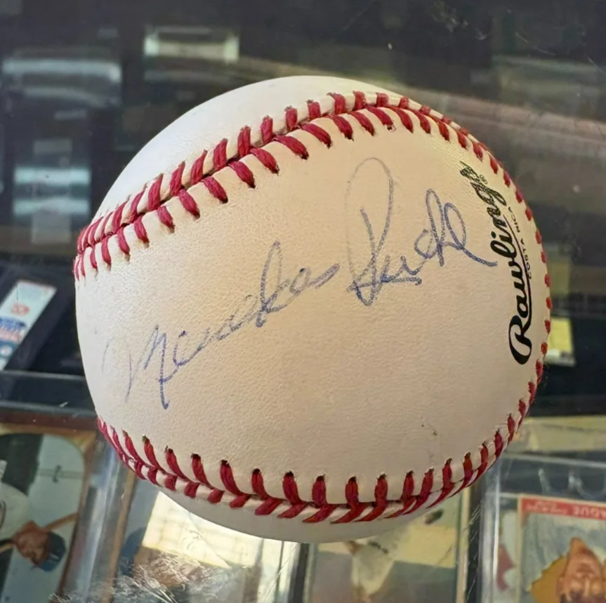 Mercedes Ruehl — Mercedes Ruehl Single Signed ONL Baseball The Fisher King Oscar Winner