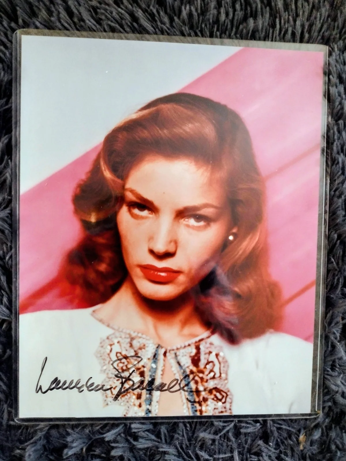 Set Of 4 Autographed Hollywood Stars Photos Bacall Chabert Dewitt Parker COAs, изображение 2