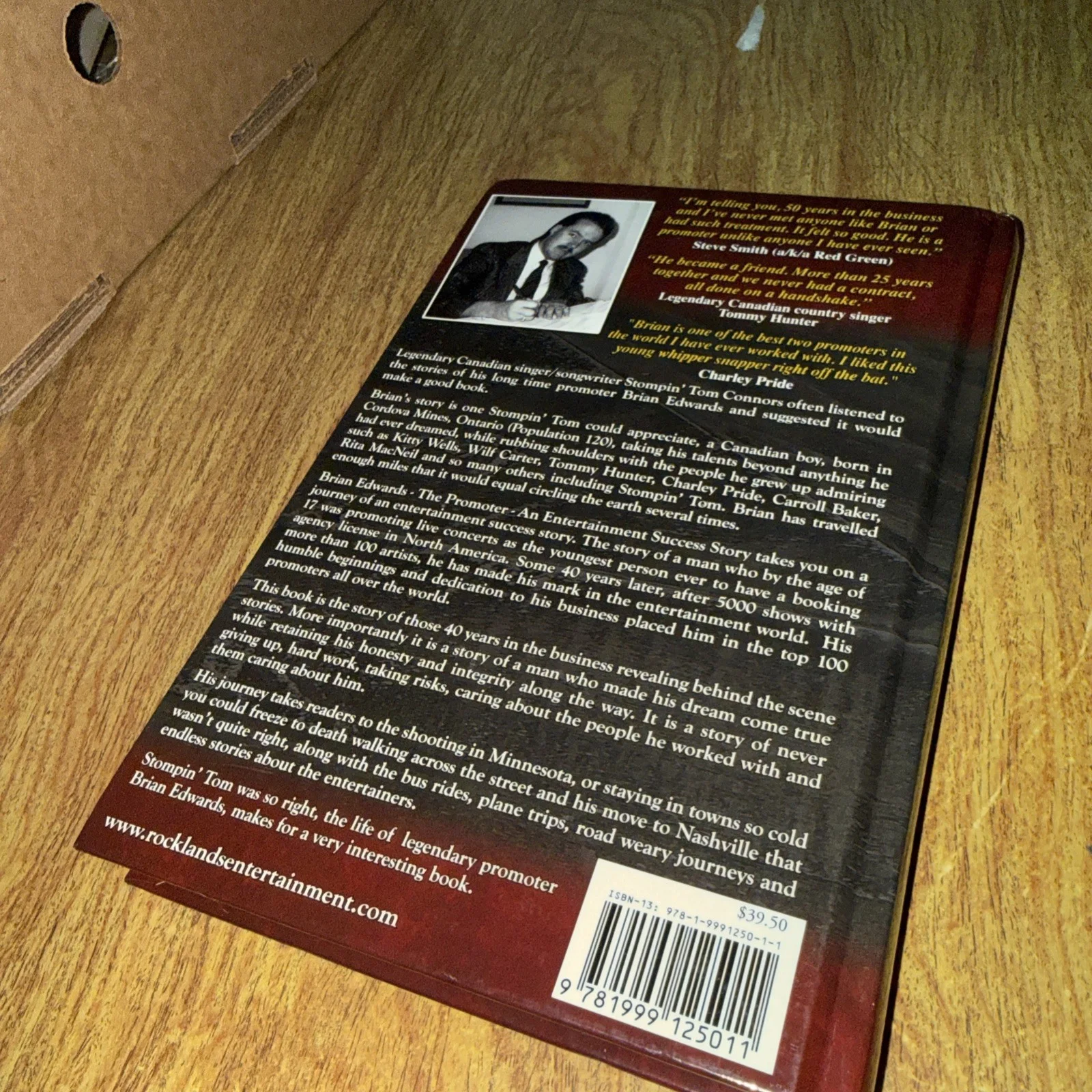 Brian Edwards The Promoter Hardback Signed Book Country Music, изображение 3