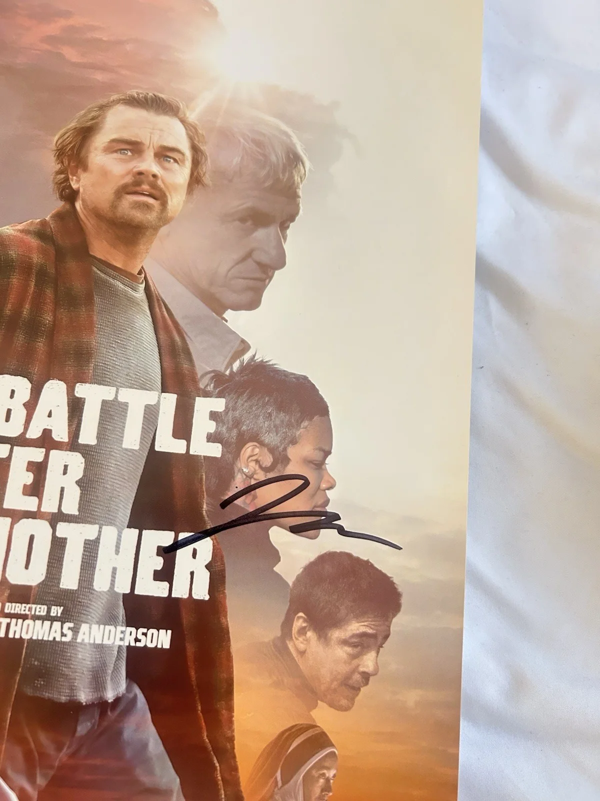 Leonardo DiCaprio / Teyanna Taylor / Chase Infiniti — Leonardo DiCaprio Signed One Battle After Another Poster Taylor & Infiniti JSA, изображение 3
