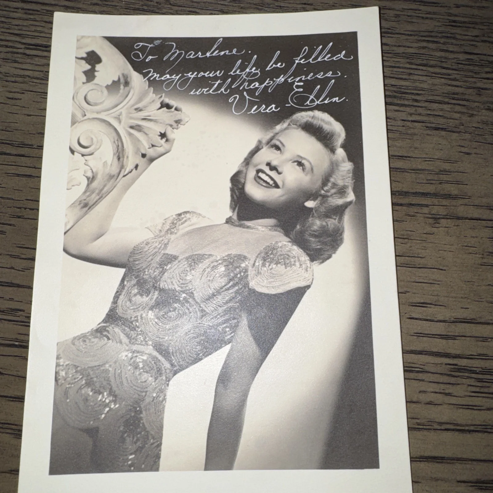 Vera-Ellen — Vera-Ellen (1921-1981) Qty 2 Original Autographed 5x7 Photograph Vintage, изображение 2
