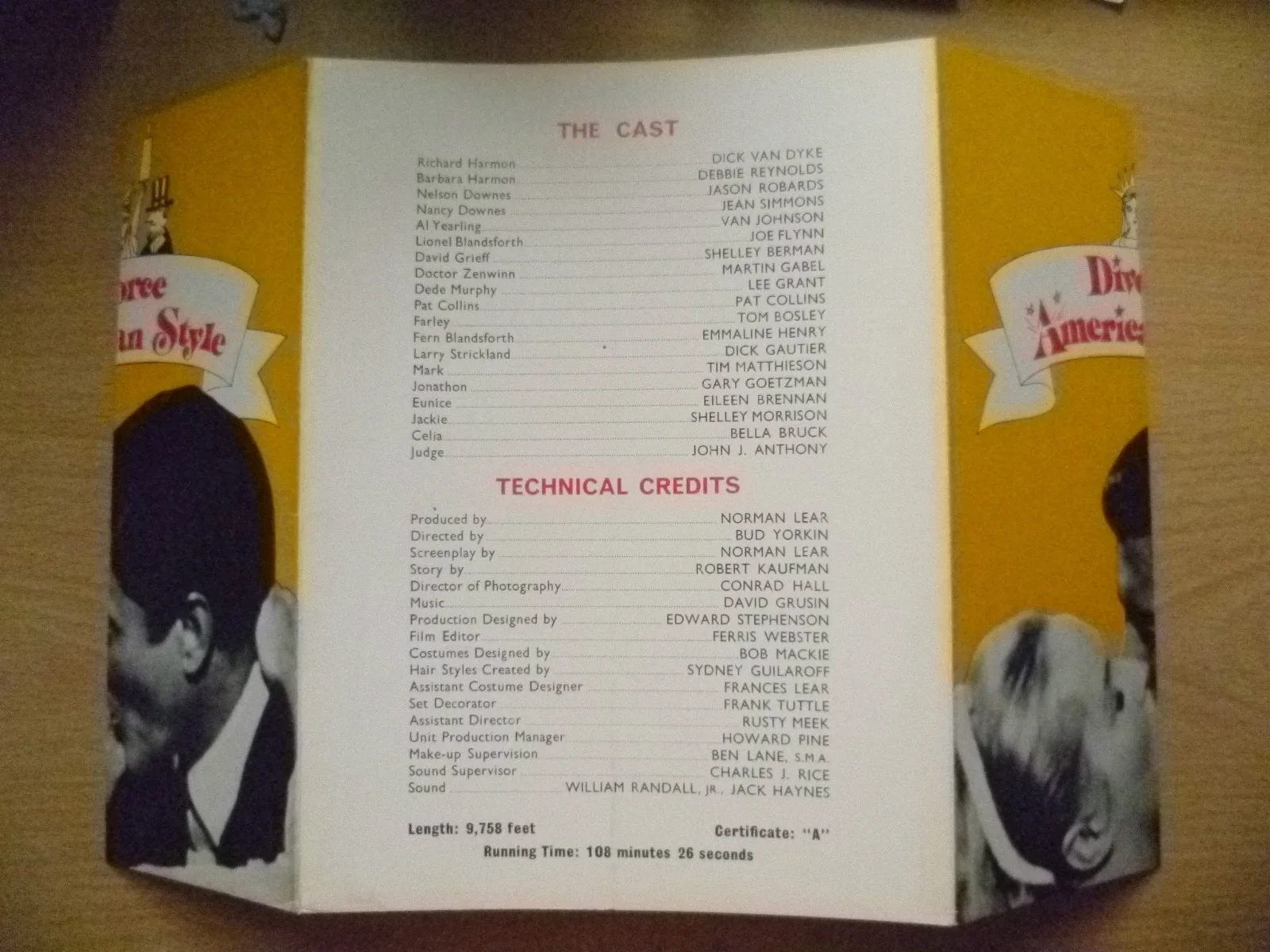 Cinema Programme Divorce American Style - Dick Van Dyke Debbie Reynold J Roberts, image 3