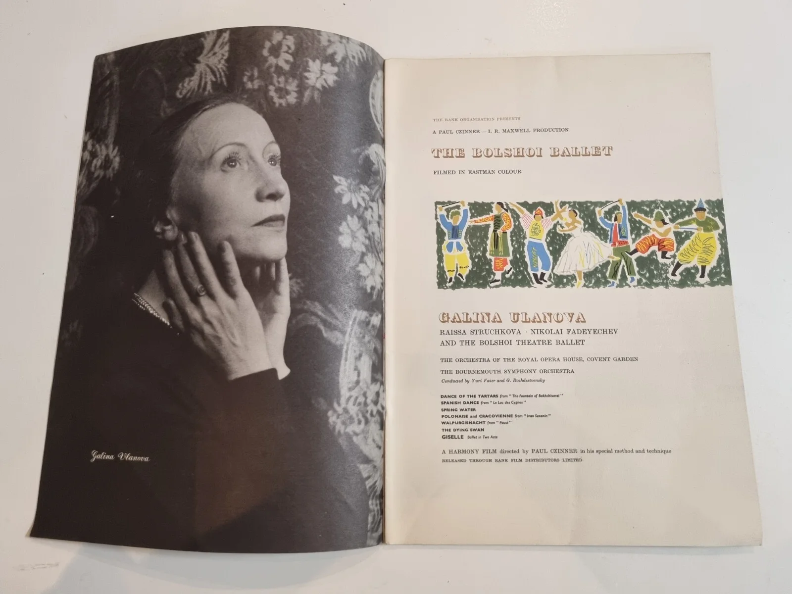 Cinema Programme The Bolshoi Ballet Galina Ulanova Raissa Struchkova, изображение 2
