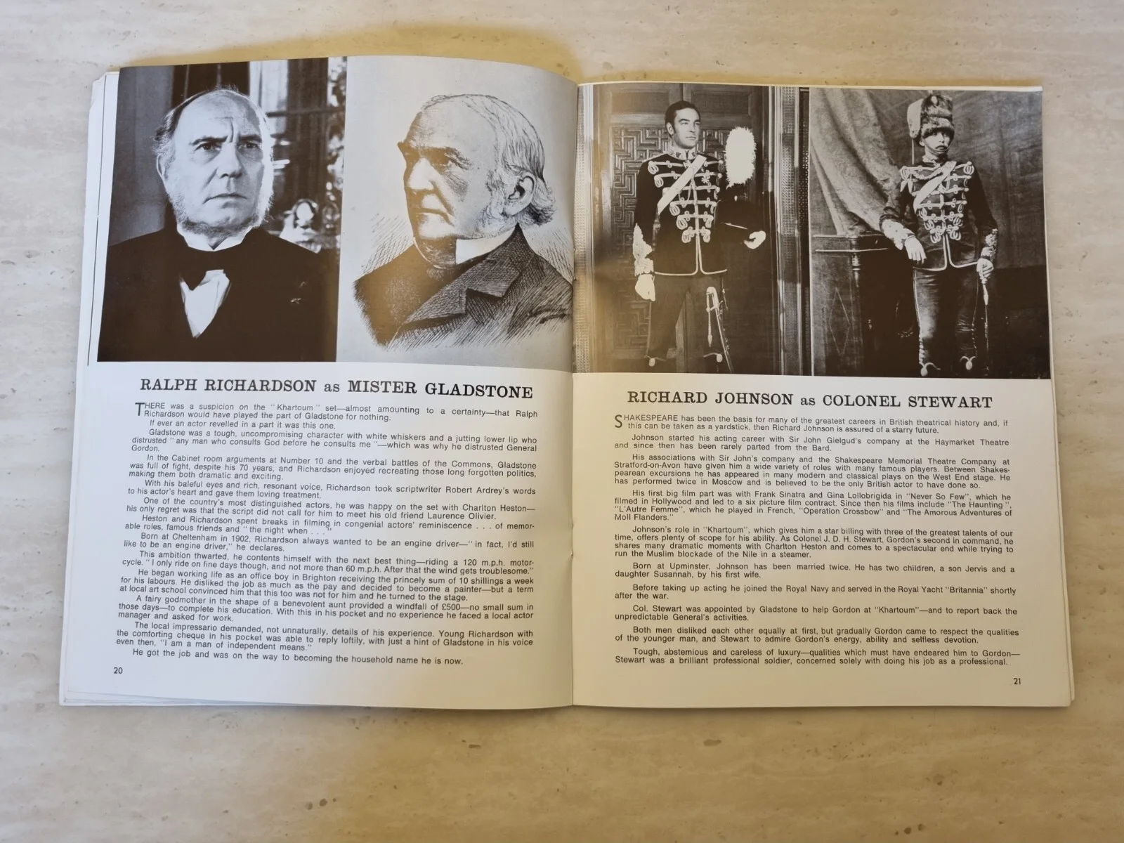 Khartoum Charlton Heston Laurence Olivier Richard Johnson Cinema Programme 1966, изображение 5