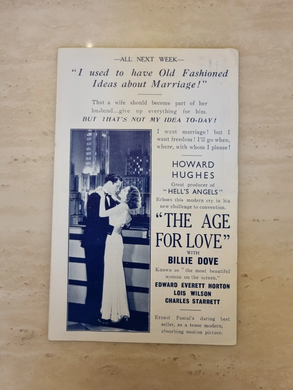 Cinema Programme Women Who Play Benita Hulme Mary Newcombe / The Age For Love, изображение 4