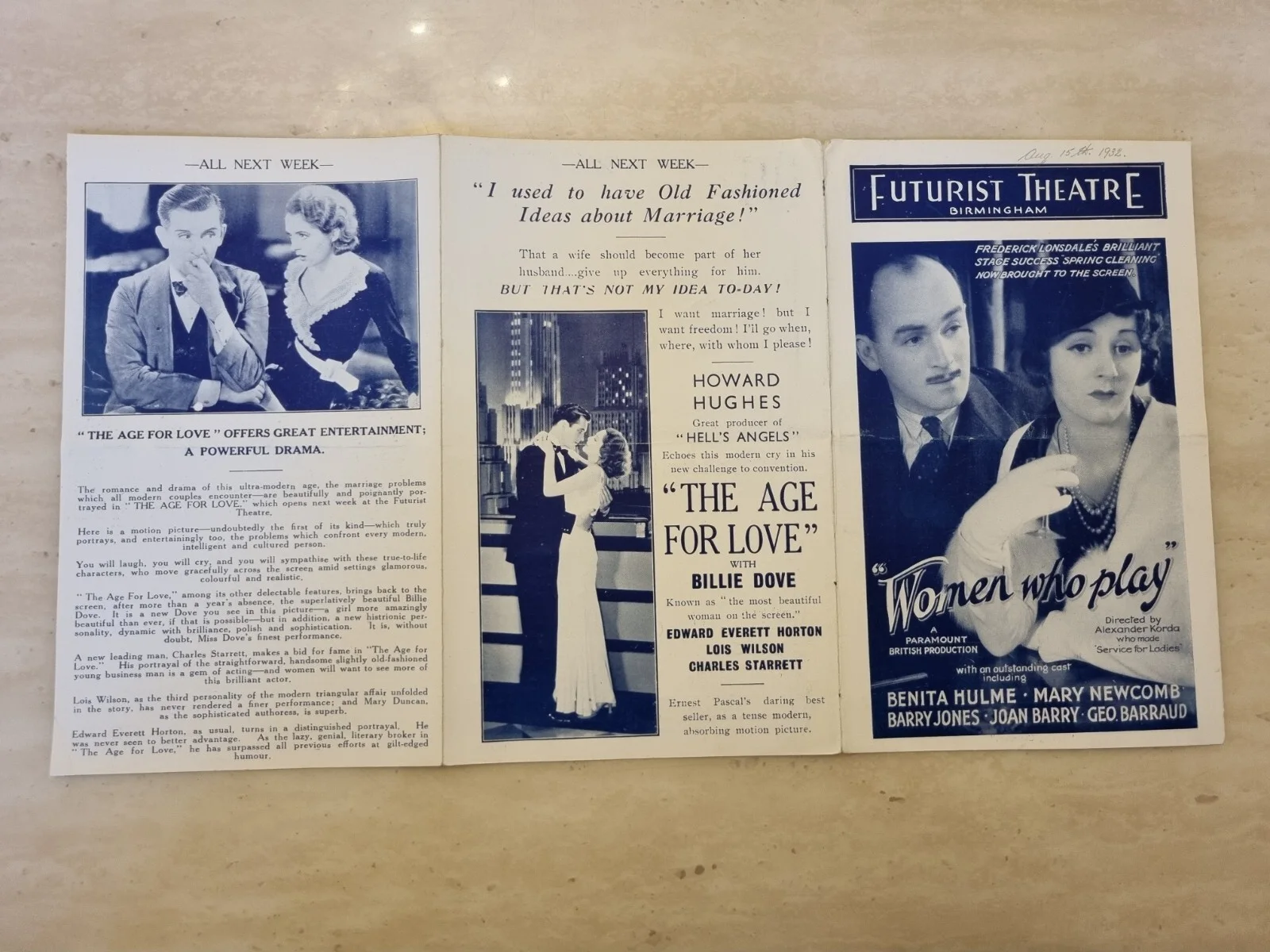 Cinema Programme Women Who Play Benita Hulme Mary Newcombe / The Age For Love, изображение 5