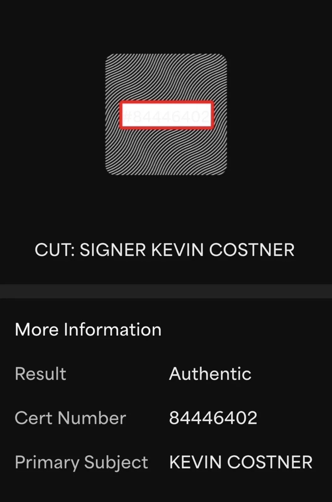 Kevin Costner — Kevin Costner - Signed Cut Auto - PSA/DNA Actor / John Dutton / Yellowstone, image 2