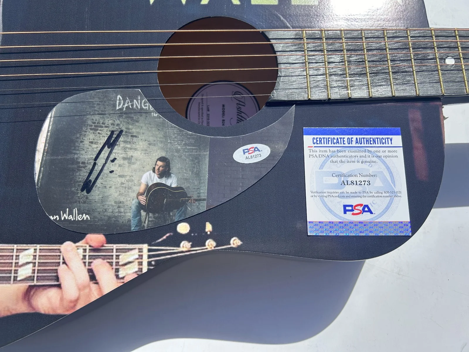 Morgan Wallen Signed Autographed Dangerous Full Size Acoustic Guitar PSA/DNA, image 3