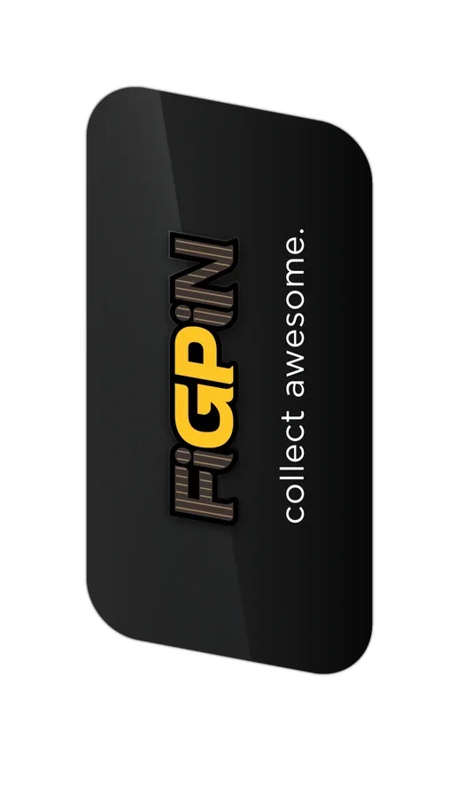 FiGPiN Brown & Yellow Strips on Black Logo Pin (L43) LE1000, image 3