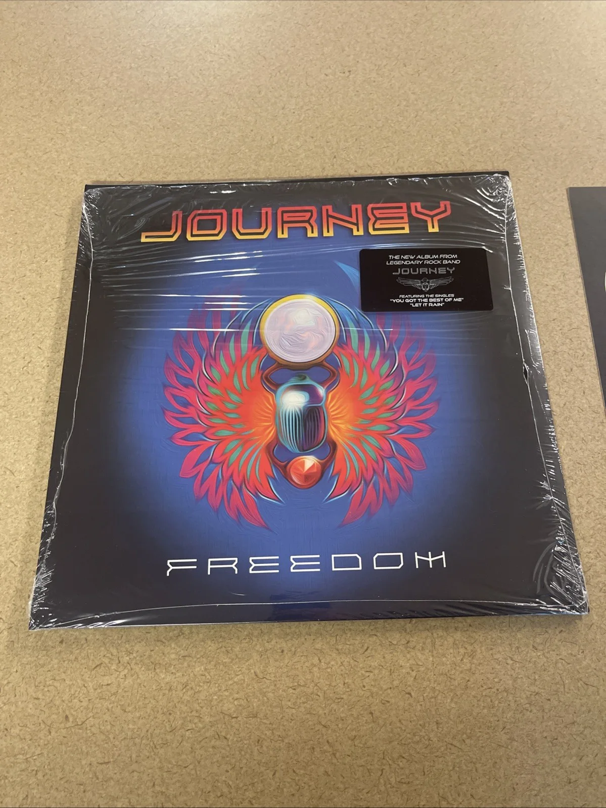 Journey Freedom Vinyl Record + Signed 11x11 Cover Art Card NEW OPENED AUTOGRAPH, image 2