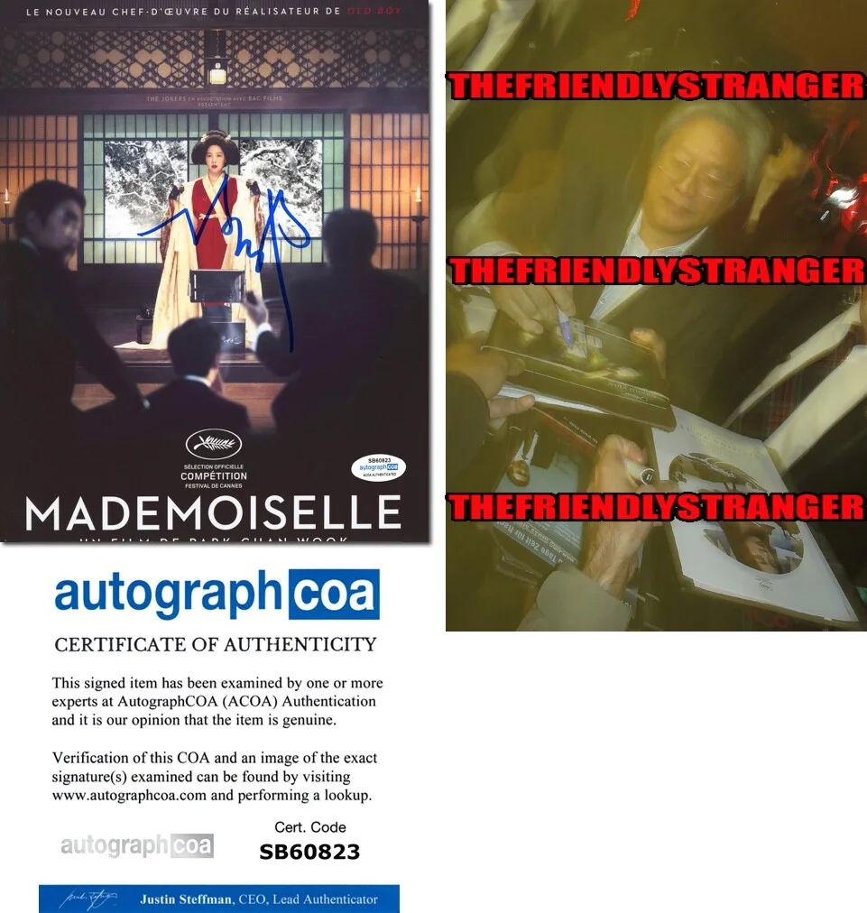 PARK CHAN-WOOK — Park Chan-Wook signed "MADEMOISELLE" 8x10 Photo c DIRECTOR No Other Choice ACOA