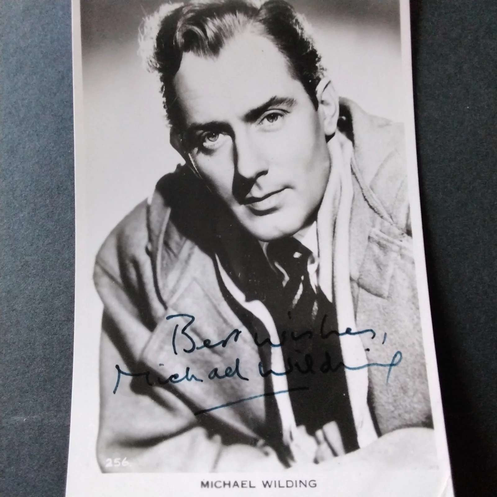 Michael Wilding SIGNED Photo 50s Movie TV Actor Glass Slipper Frankenstein Liz, изображение 2