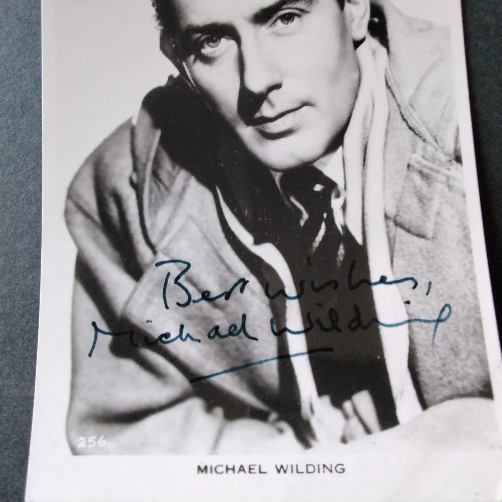 Michael Wilding SIGNED Photo 50s Movie TV Actor Glass Slipper Frankenstein Liz, изображение 3