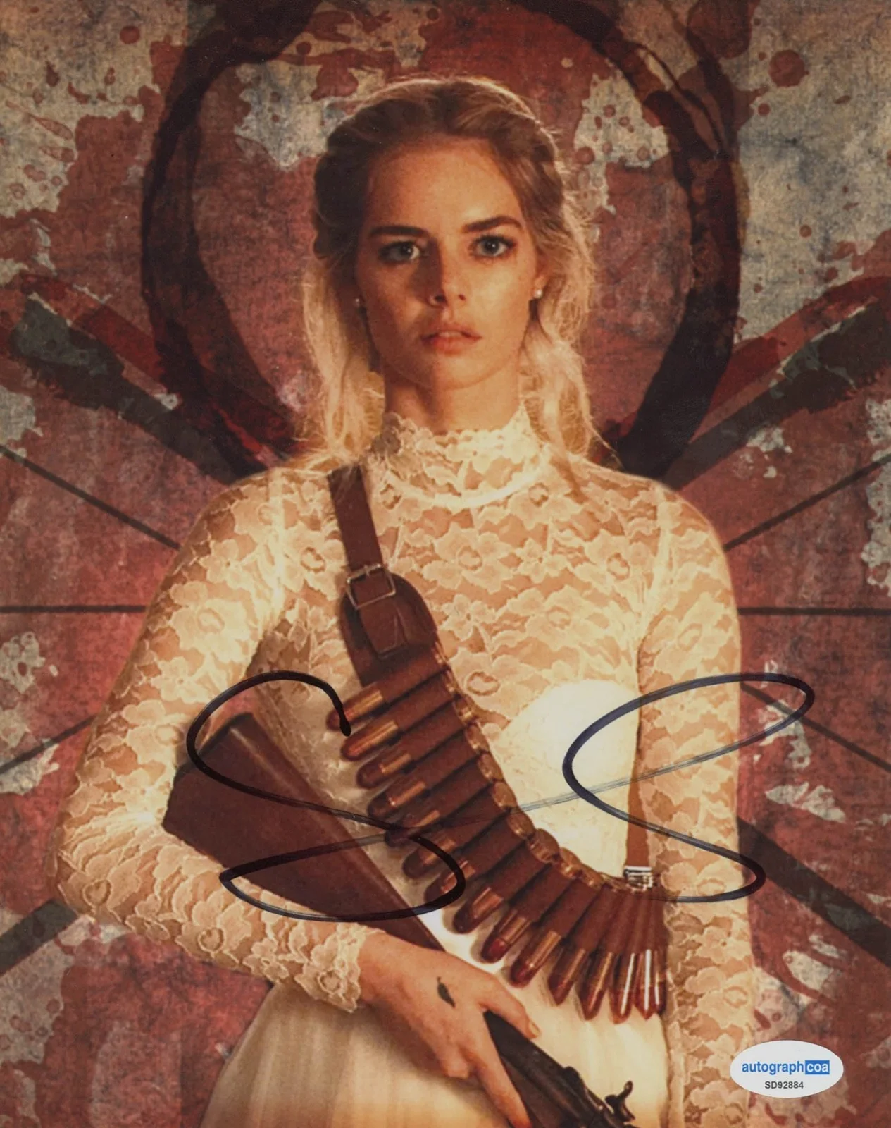 SAMARA WEAVING — Samara Weaving signed "READY OR NOT" 8x10 Photo EXACT PROOF d SEXY Hot ACOA COA, изображение 4