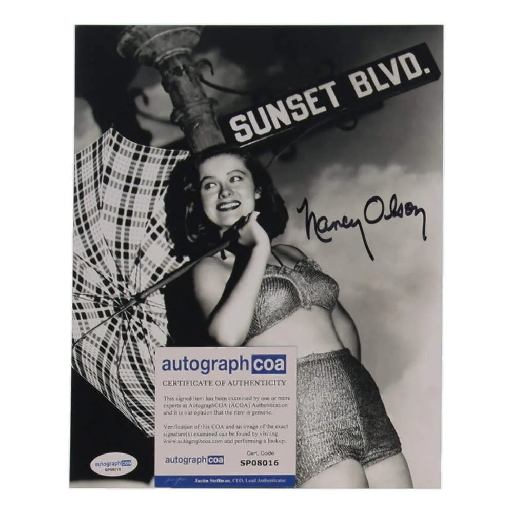 Nancy Olson — Nancy Olson Signed "Sunset Boulevard" 8x10 Photo (ACOA), image 2