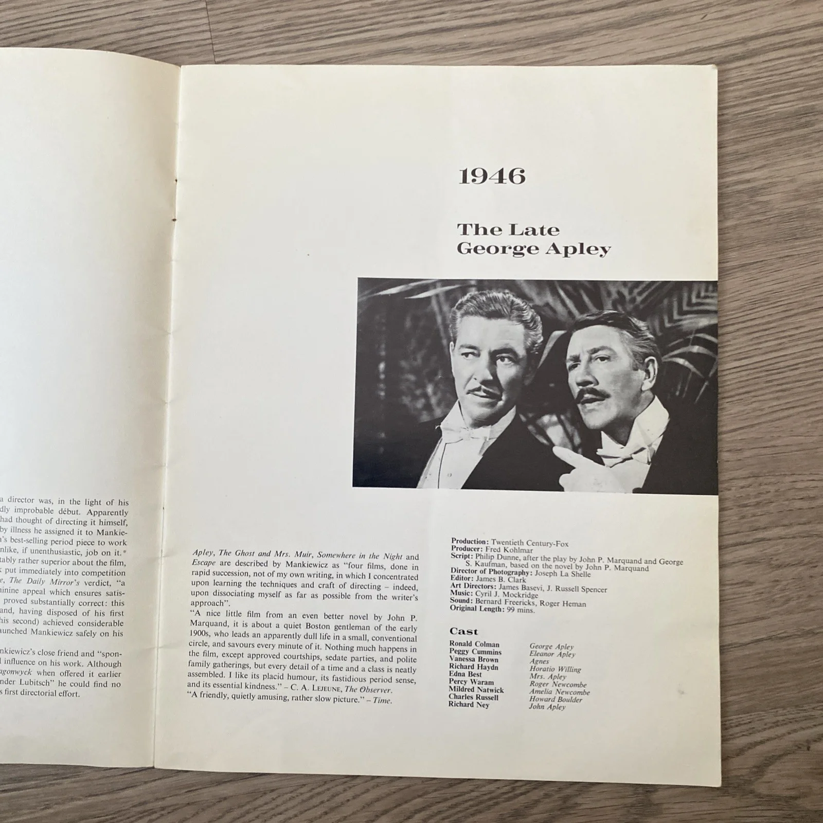 JOSEPH L MANKIEWICZ - rare UK tribute magazine (1960)., image 4