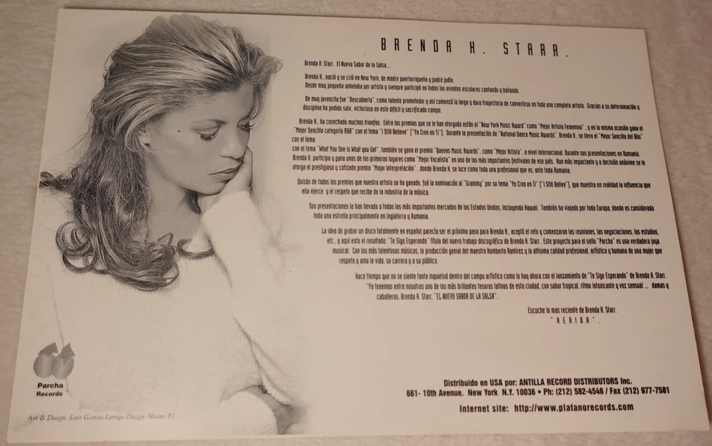 Brenda K. Starr SIGNED 1990s Salsa Dance Original Promotional Photo Card, image 5