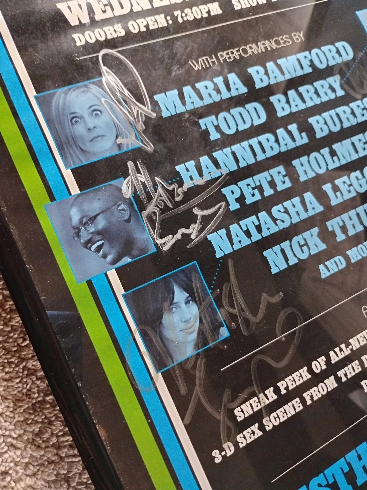 Comedy Central Signed Celebrity Poster Framed Buress Leggero Bamford Thune Holme, изображение 5