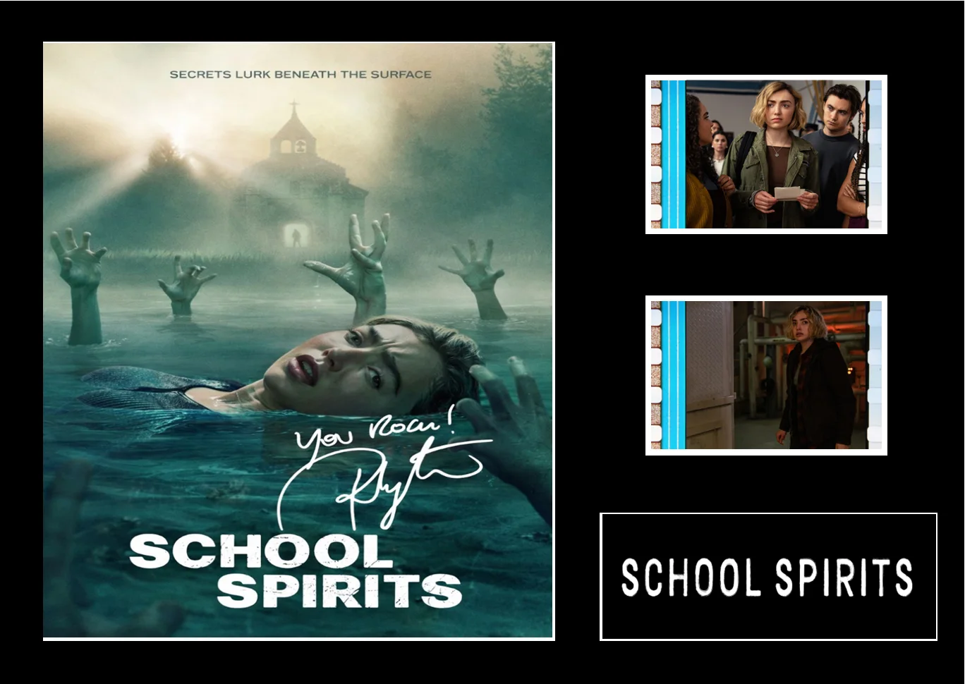 Peyton List School Spirits Signed Film Cell Display Amazing COA Horror, image 3