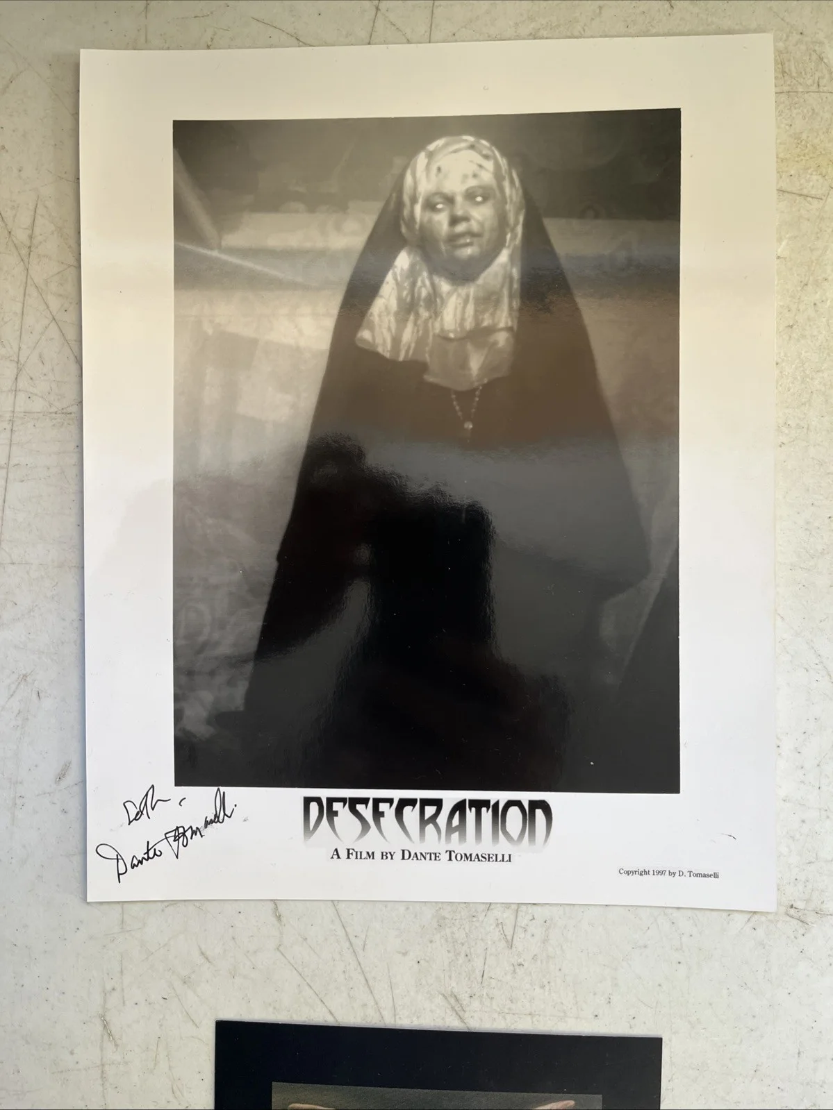 dante tomaselli DESECRATION / HORROR signed Movie PROMO CARD Lot, изображение 3