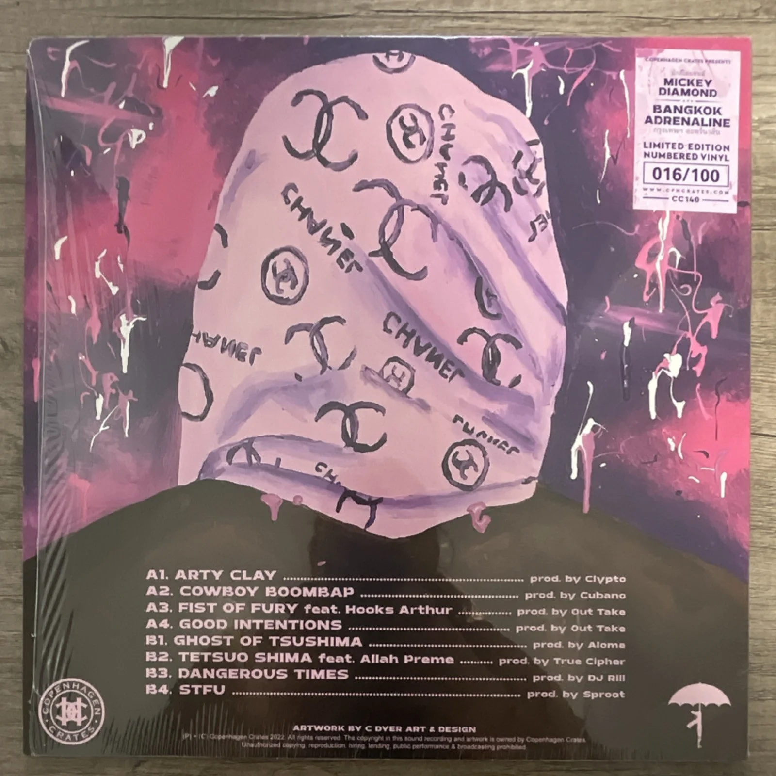 Mickey Diamond Bangkok Adrenaline Limited Edition Signed Splatter Vinyl OG, изображение 2