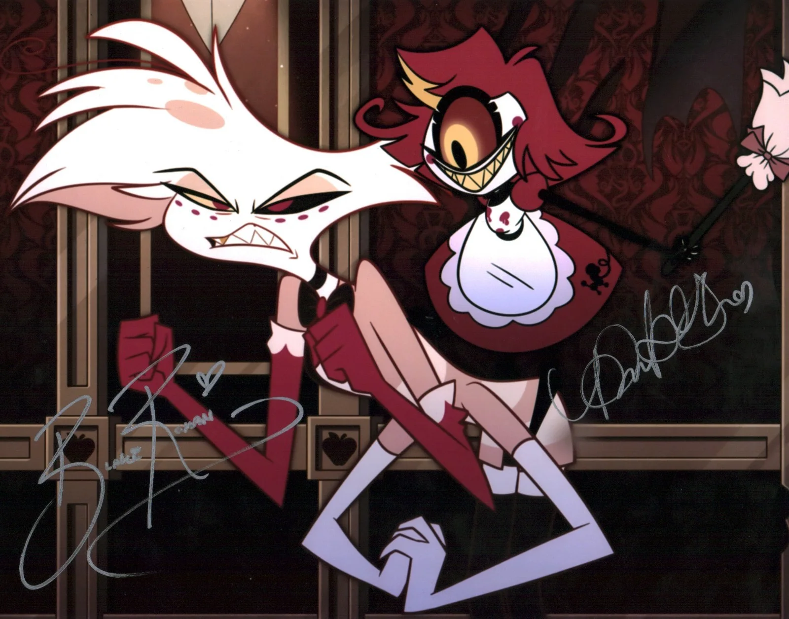 Kimiko Glenn, Blake Roman — Hazbin Hotel 11x14 Signed Photo Poster Kimiko Glenn, Blake Roman JSA Cert Auto