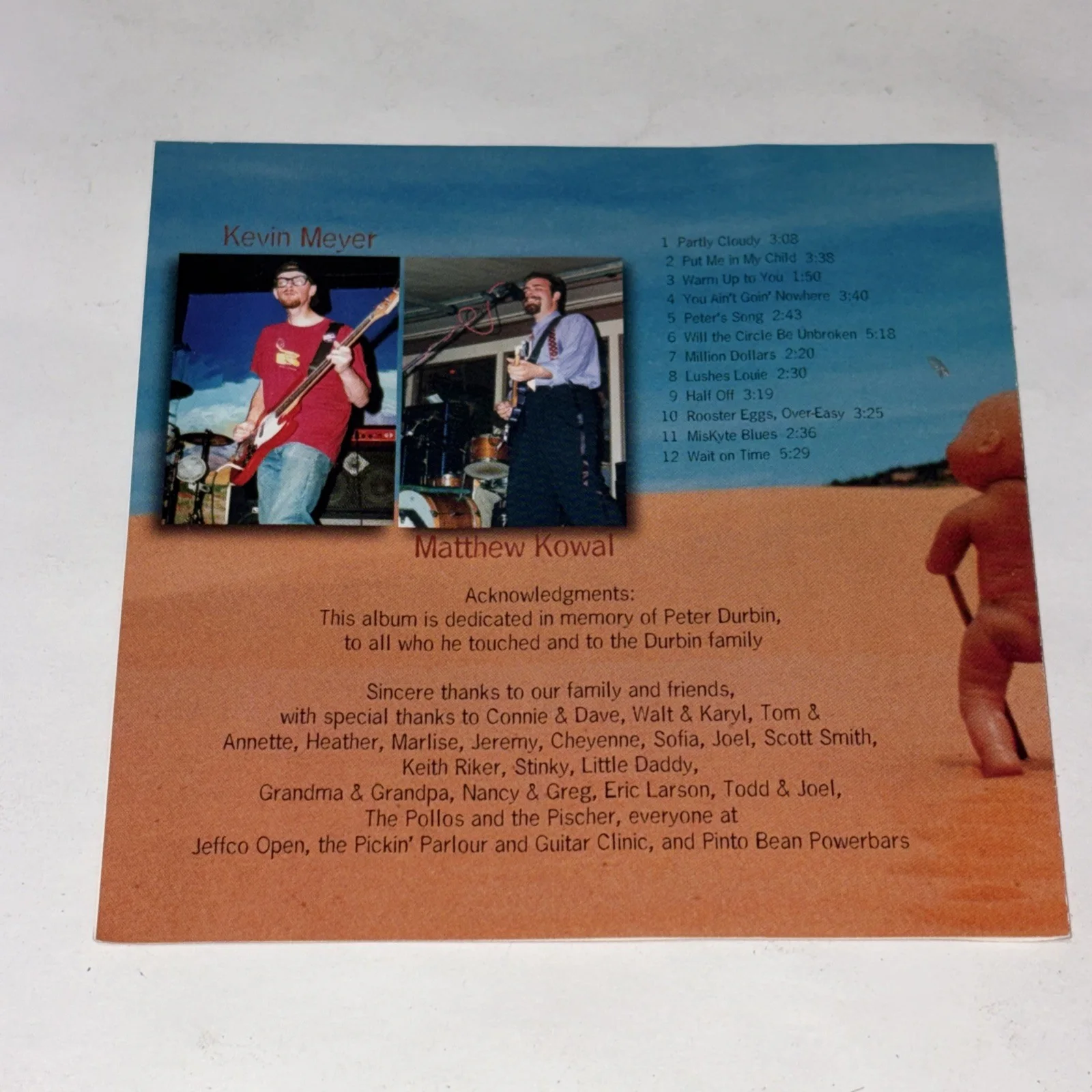 The Reals Partly Cloudy SIGNED CD Booklet, image 3