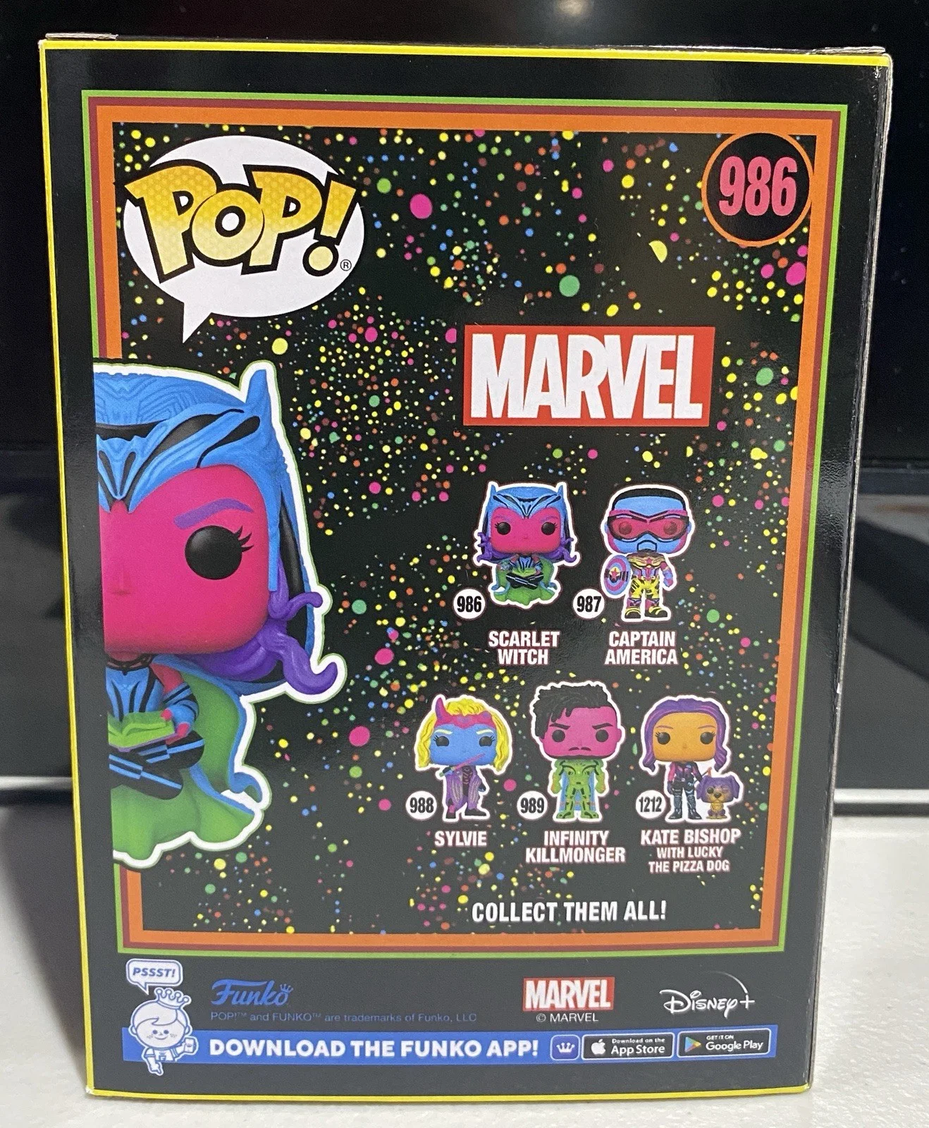 Elizabeth Olsen — Elizabeth Olsen Signed Wandavision Scarlet Witch Funko Pop 986 (PSA COA), image 3