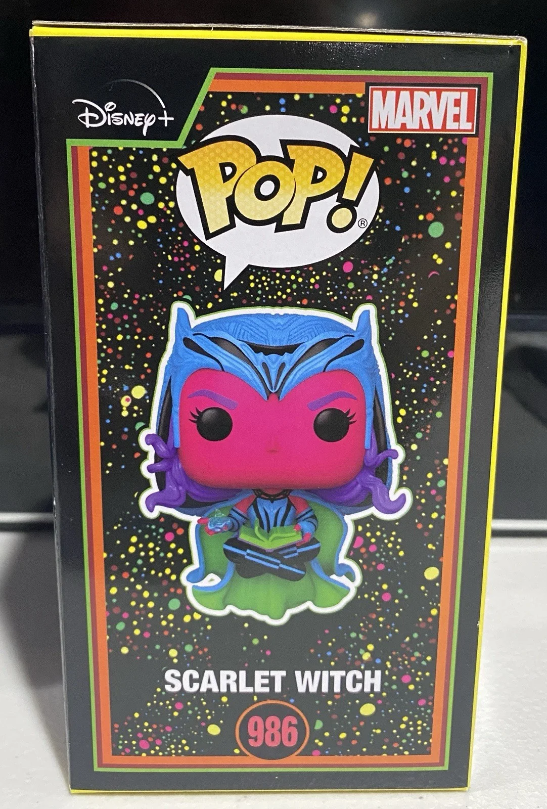 Elizabeth Olsen — Elizabeth Olsen Signed Wandavision Scarlet Witch Funko Pop 986 (PSA COA), image 4