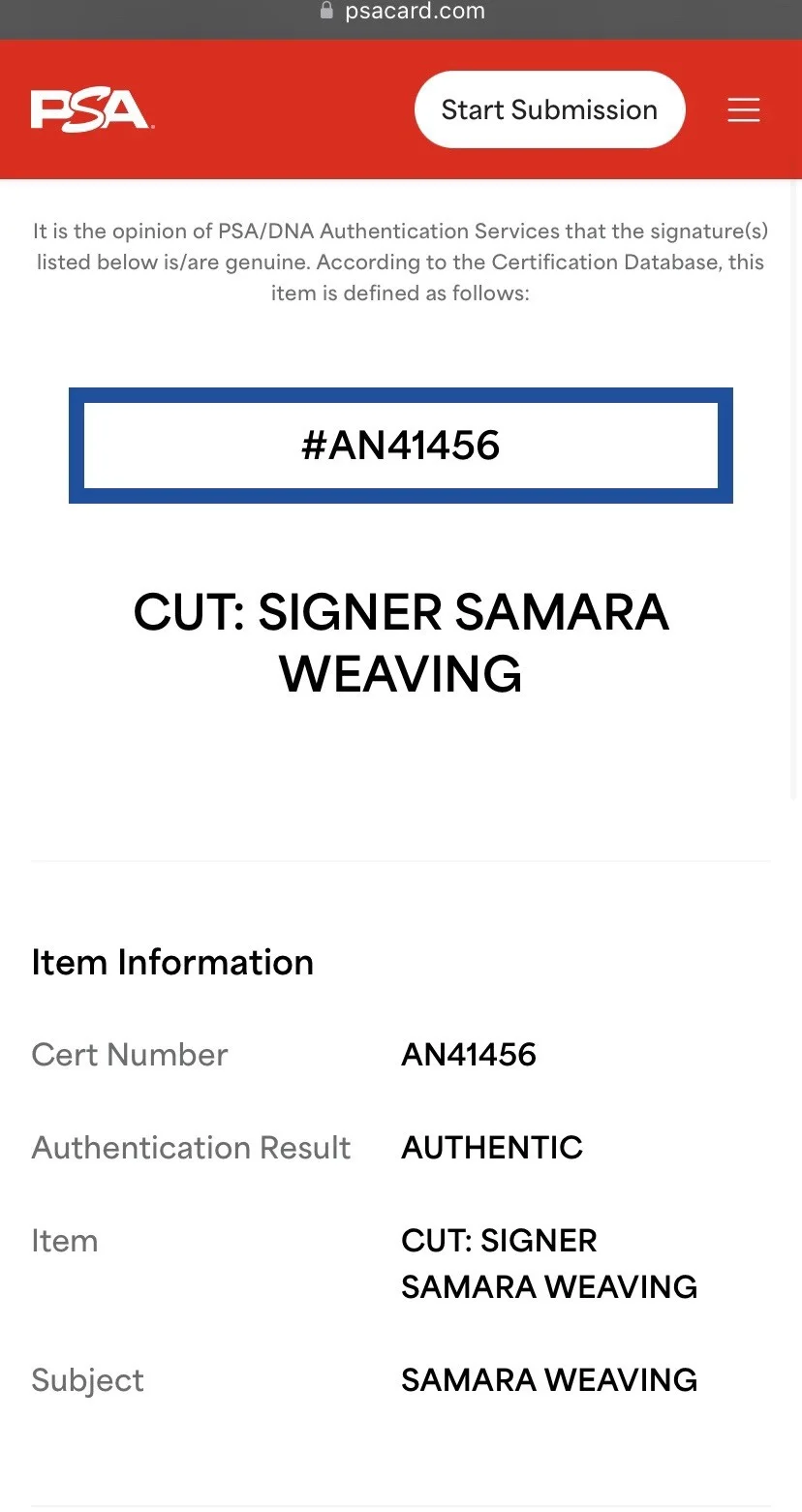Samara Weaving — Samara Weaving Signed Scarlett G.I. Joe Funko Pop 74 (PSA COA), image 5