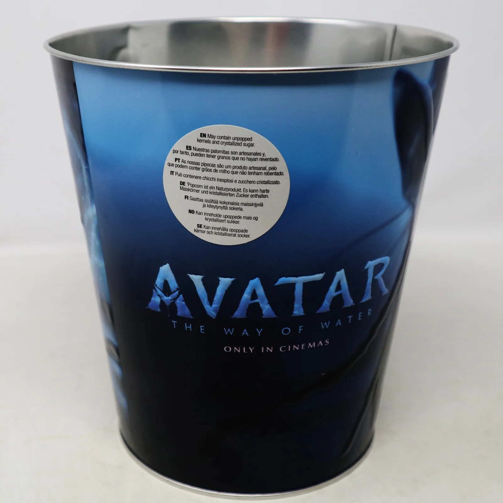 Odeon Avatar The Way Of The Water Film Movie Popcorn Tin Bucket New Unused, изображение 3