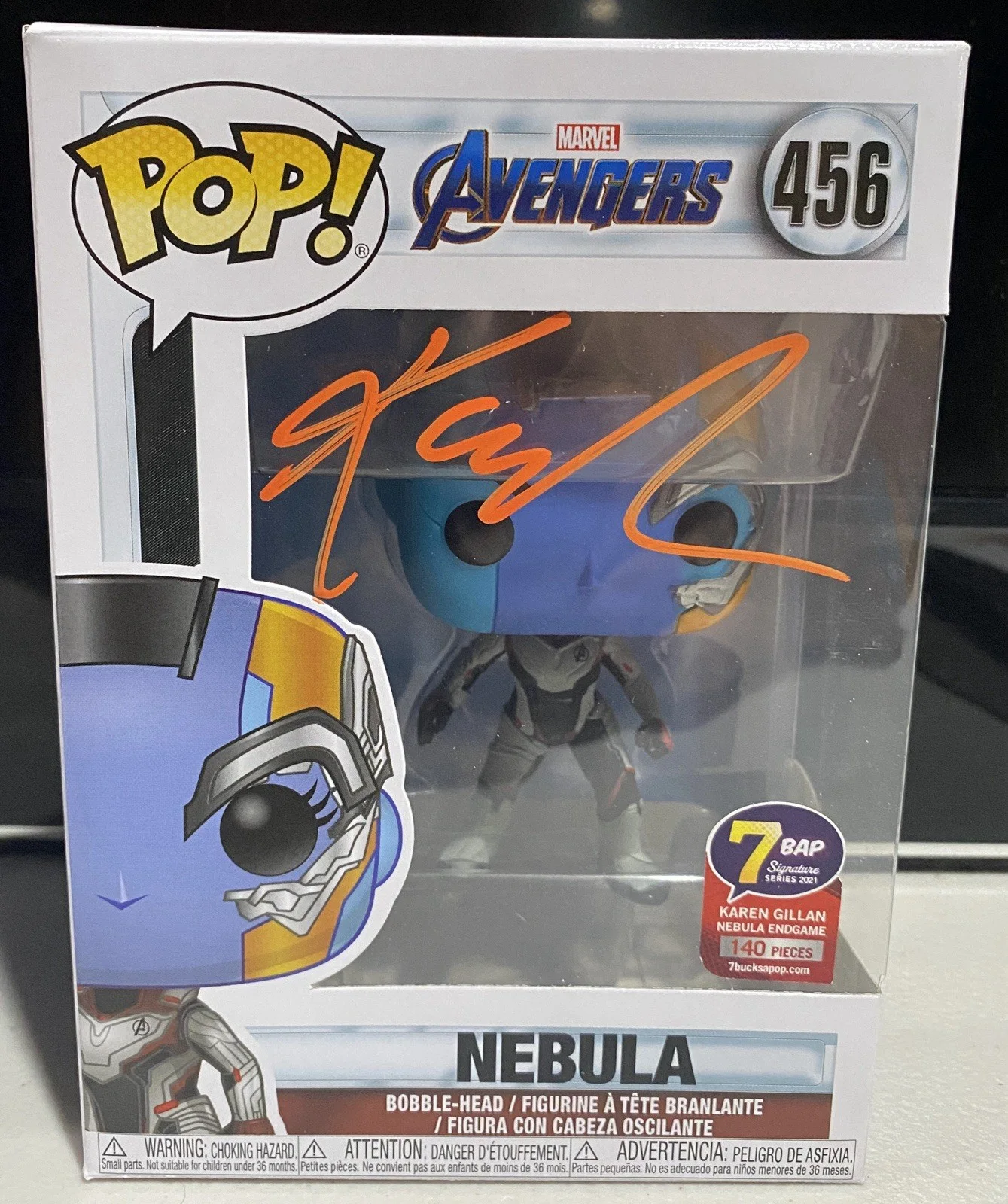 Karen Gillan — Karen Gillan Signed Nebula Funko Pop! #456 7BAP Exclusive 140 pc (JSA COA)