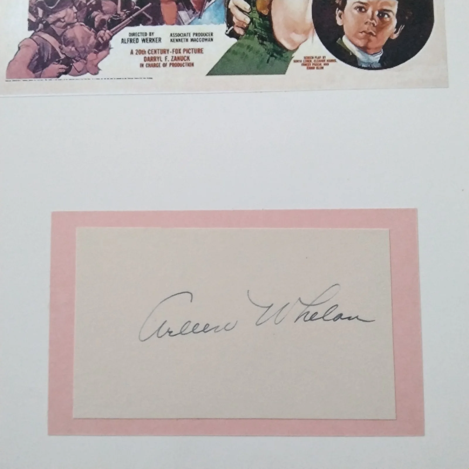 Arleen Whelan SIGNED Card Photo 30s Movie Actress Kidnapped Mr Lincoln Ramrod, изображение 2