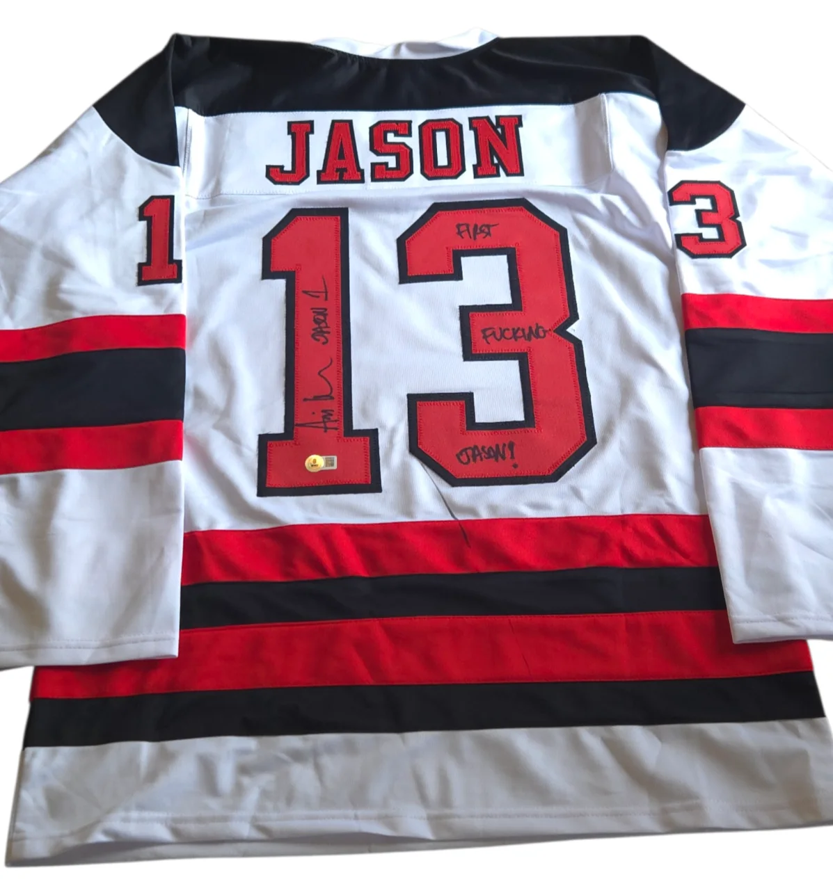 Ari Lehmen — ARI LEHMAN SIGNED JASON FRIDAY THE 13TH JERSEY JSA COA Beckett