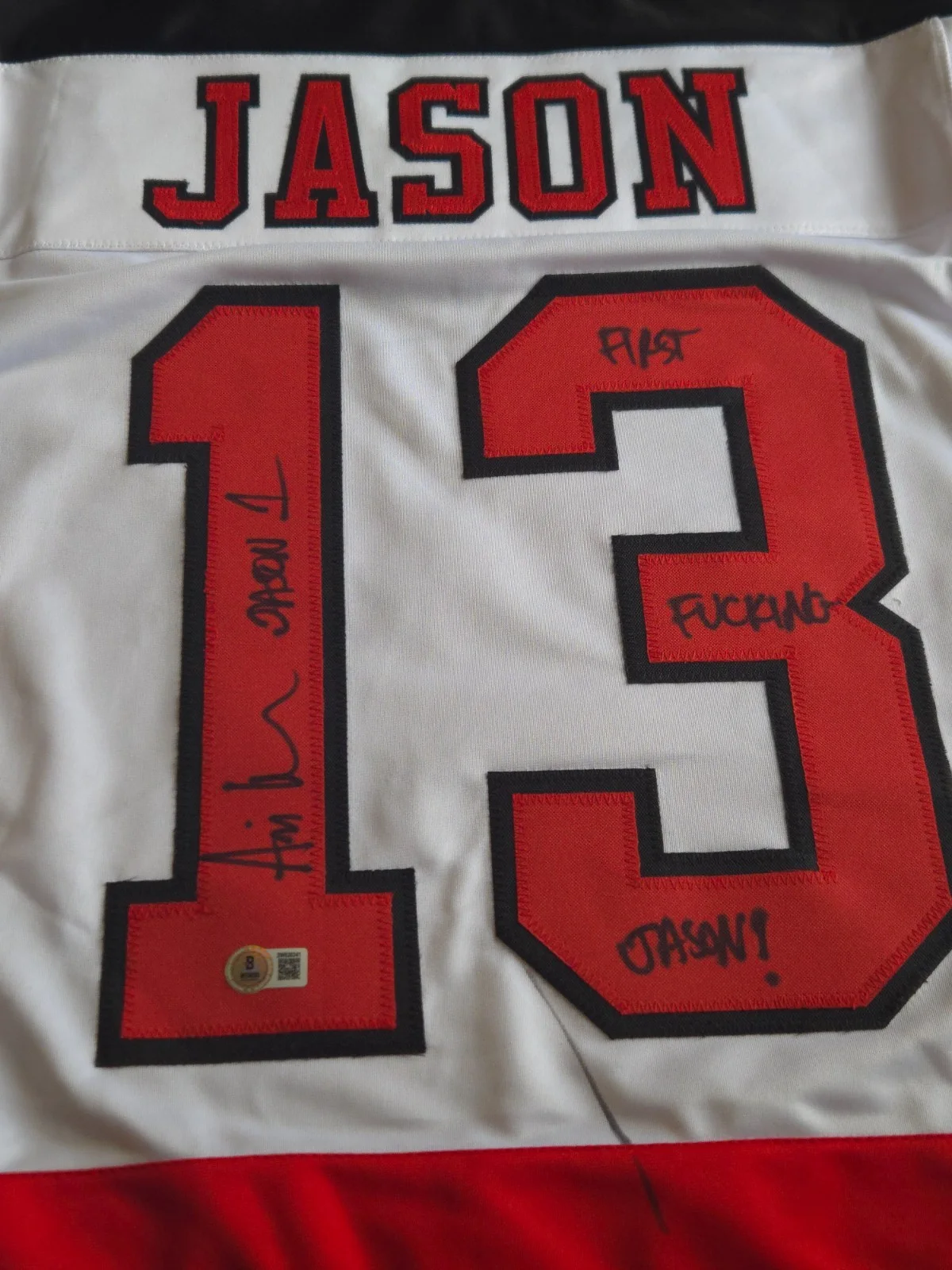 Ari Lehmen — ARI LEHMAN SIGNED JASON FRIDAY THE 13TH JERSEY JSA COA Beckett, изображение 4