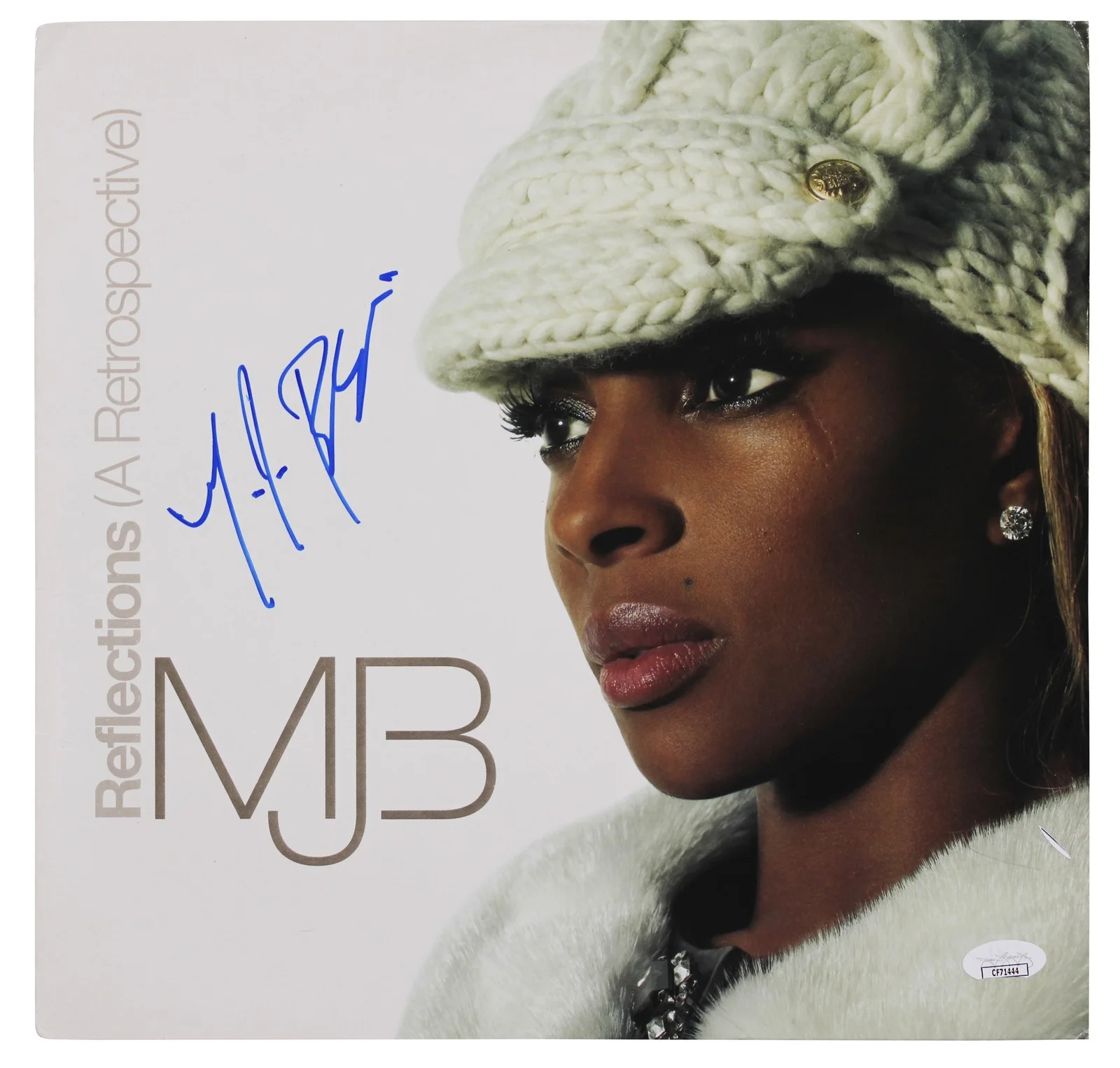 Mary J. Blige — Mary J. Blige Authentic Signed Reflections Album Cover W/ Vinyl JSA #CF71444, изображение 2