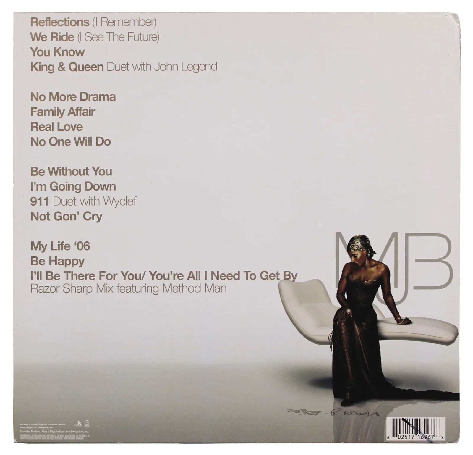 Mary J. Blige — Mary J. Blige Authentic Signed Reflections Album Cover W/ Vinyl JSA #CF71444, изображение 4