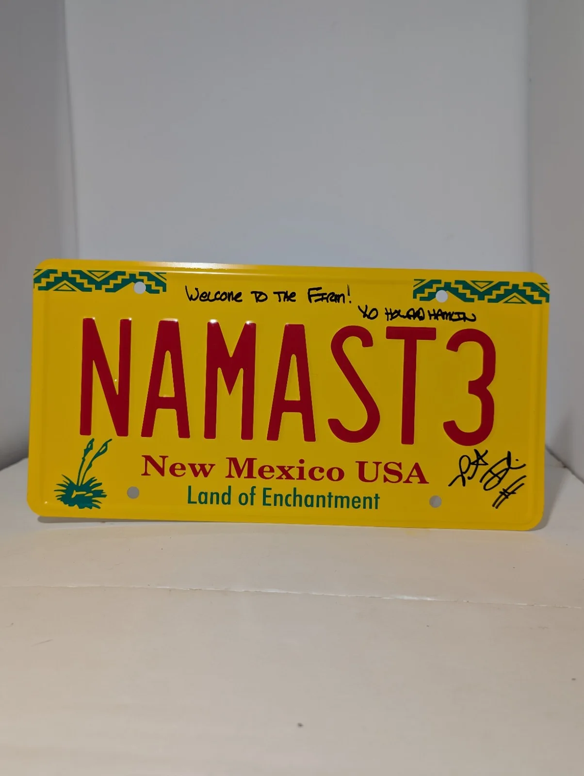 Patrick Fabian — Patrick Fabian Howard Hamlin Signed Better Call Saul " NAMAST3 " License Plate