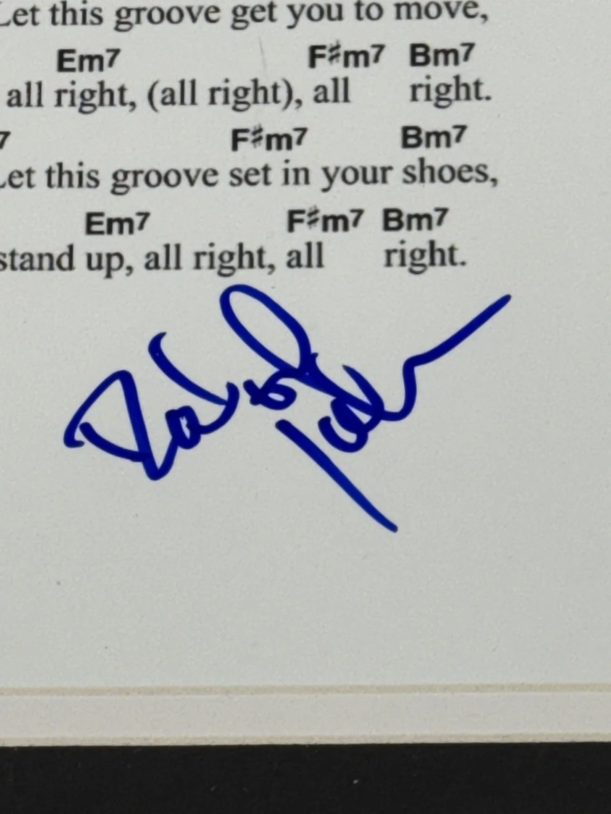 Earth Wind & Fire Let's Groove Signed Framed Sheet Music White Johnson Auto PSA, изображение 5