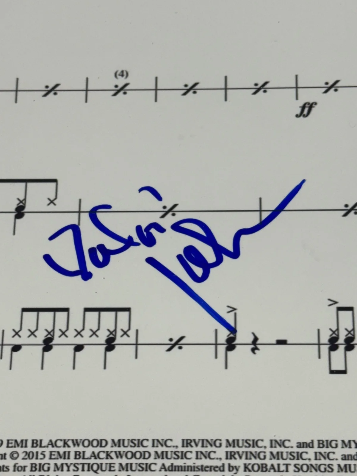 Earth Wind & Fire Boogie Wonderland Signed Sheet Music White Johnson Auto PSA, image 4