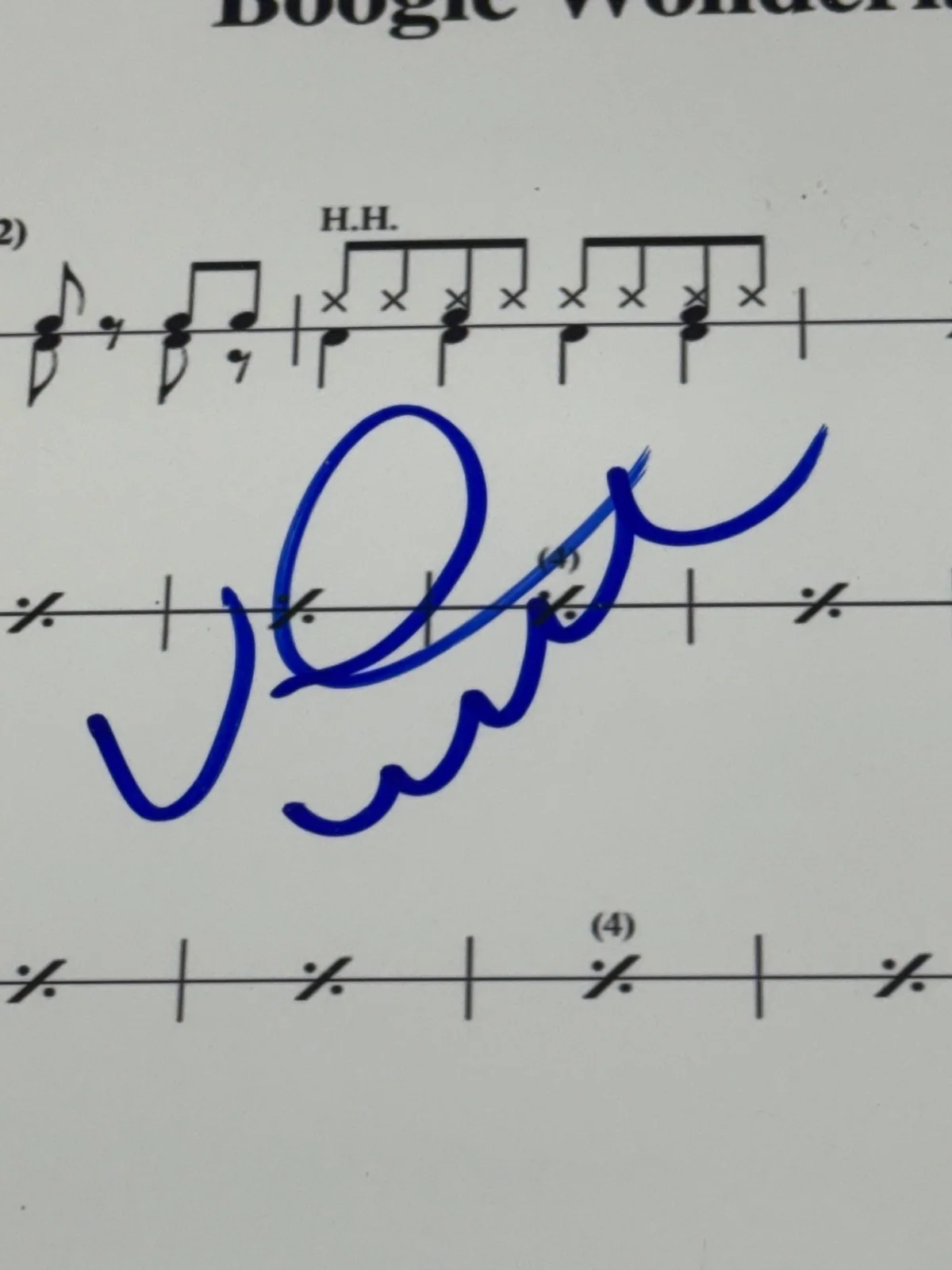Earth Wind & Fire Boogie Wonderland Signed Sheet Music White Johnson Auto PSA, image 5